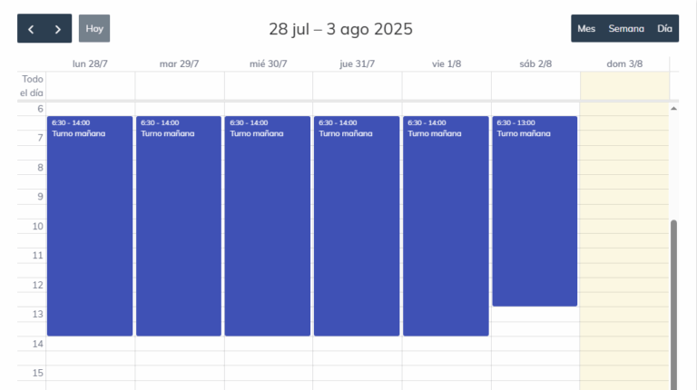 Horarios de clase
